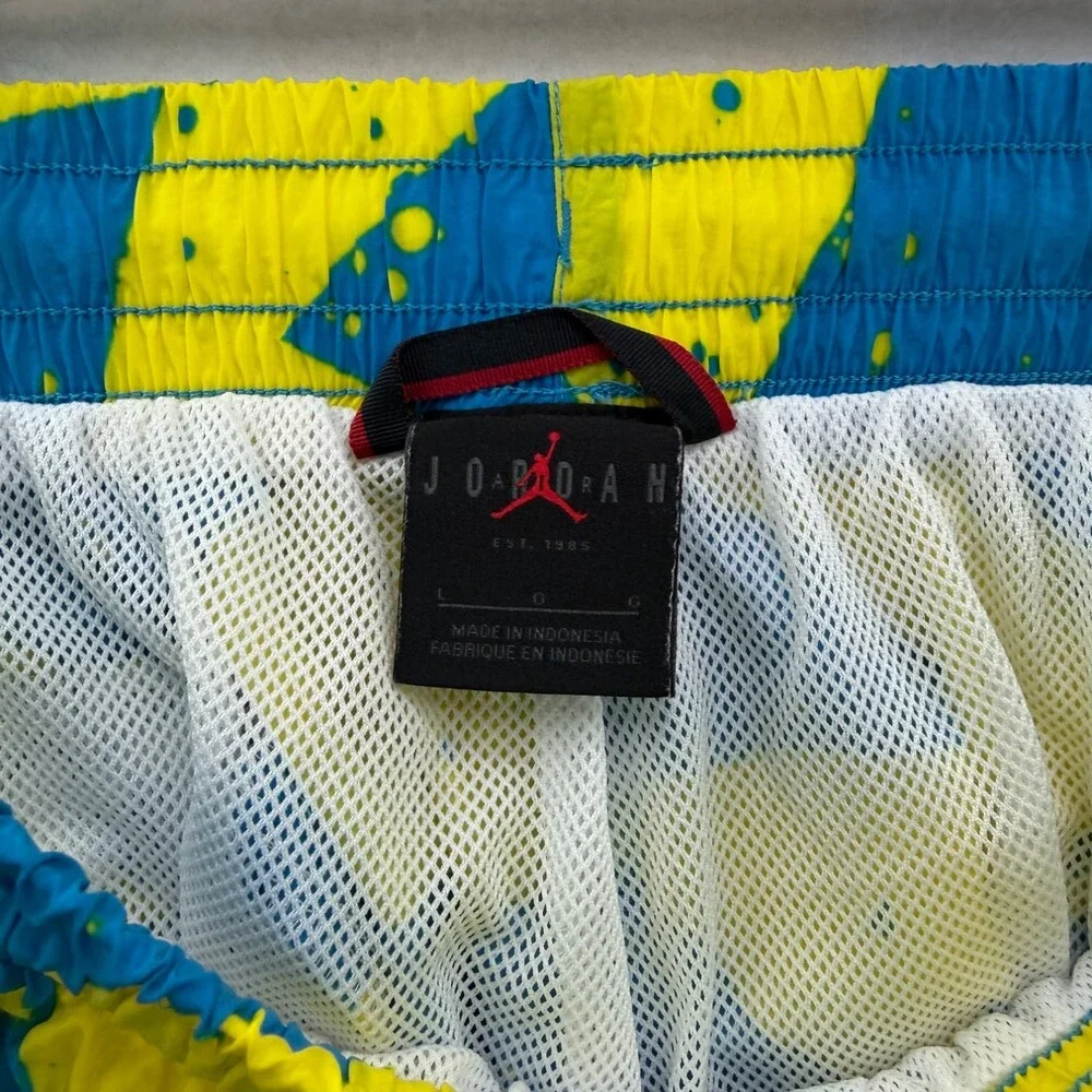 Jordan Jumpman Poolside Swim trunk Shorts Mens Large Blue Yellow 9